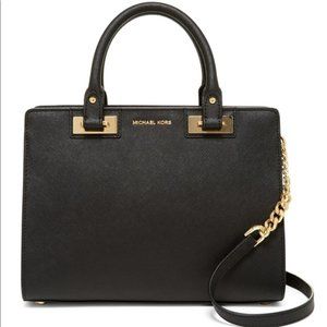 70%OFF NWT Michael Kors Quinn LRG BLK Satchel